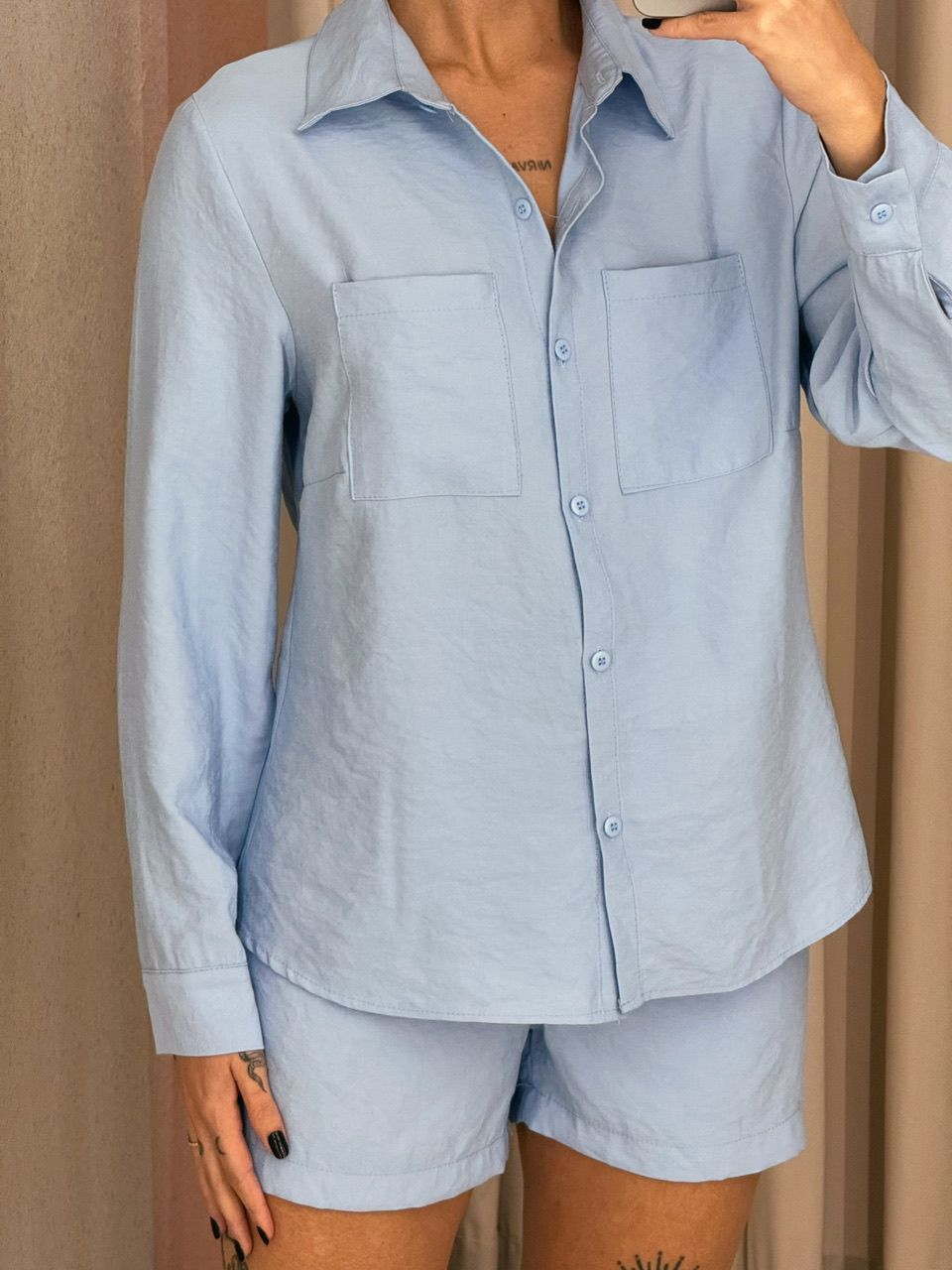 CONJUNTO LARISSA Camisa azul