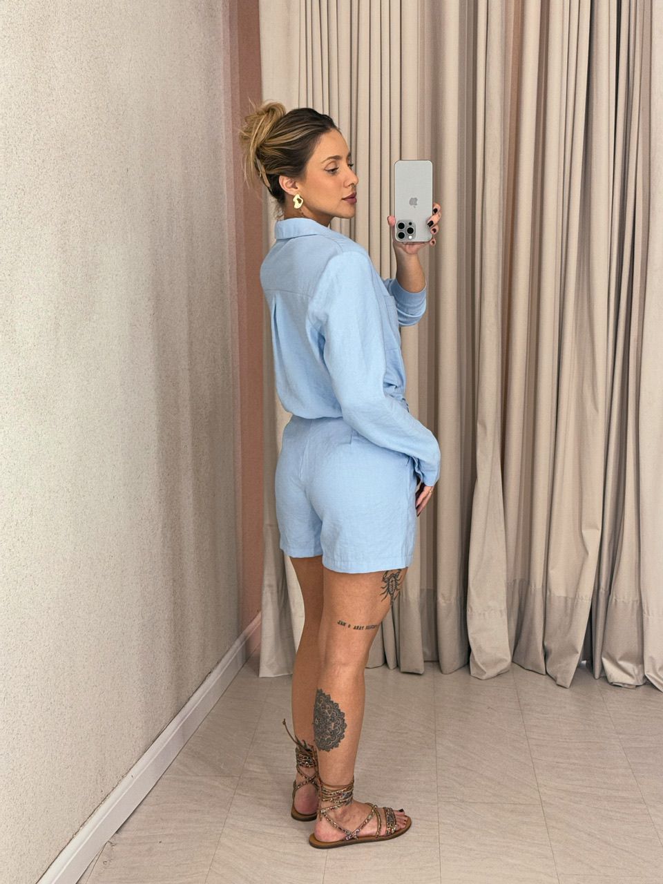 CONJUNTO LARISSA Camisa azul