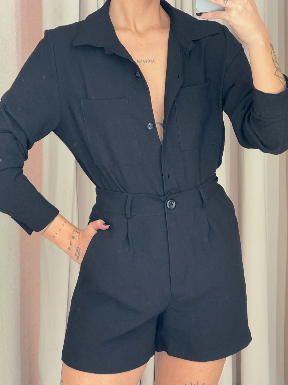 CONJUNTO LARISSA Camisa preto