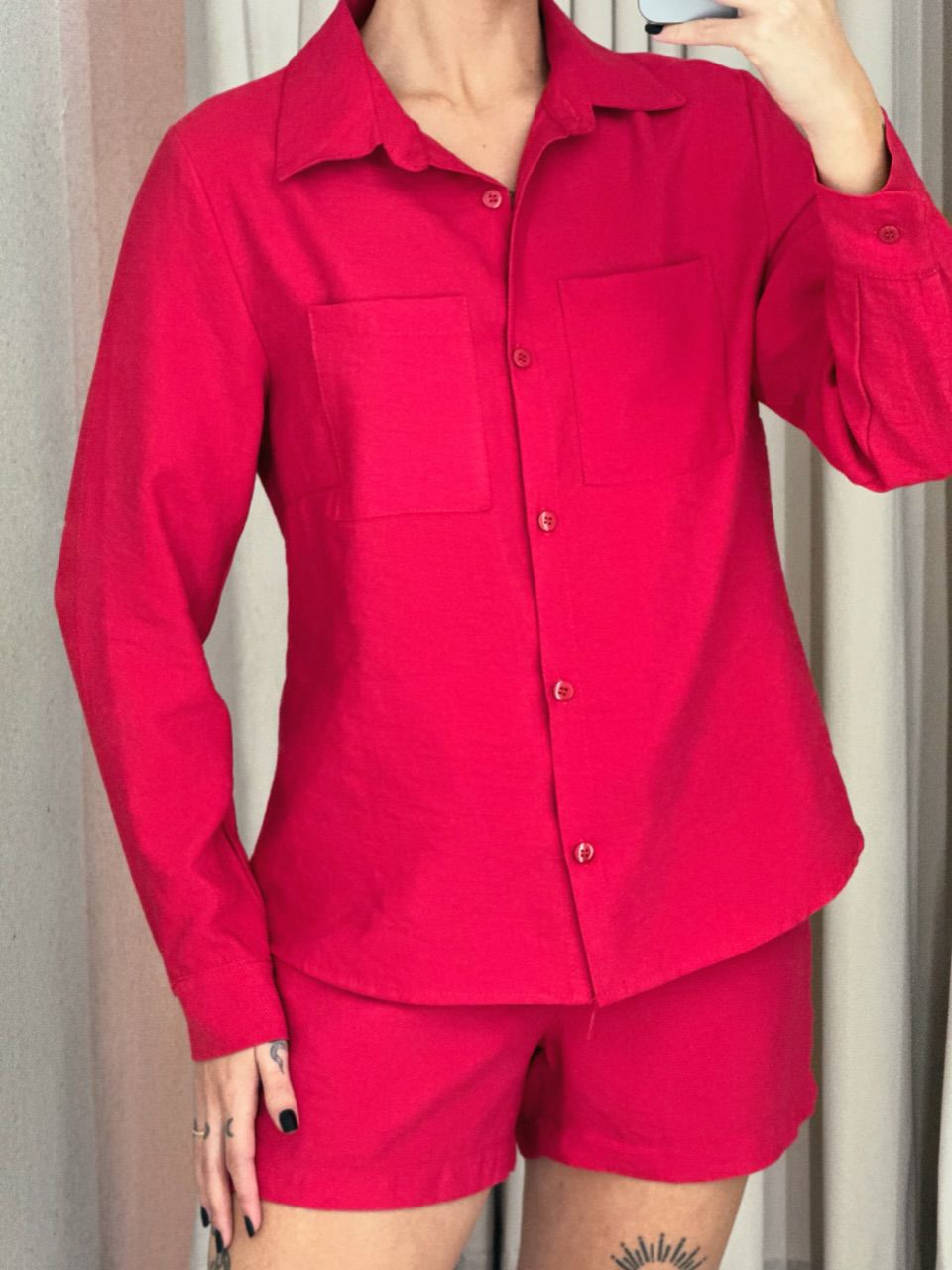 CONJUNTO LARISSA Camisa vermelho