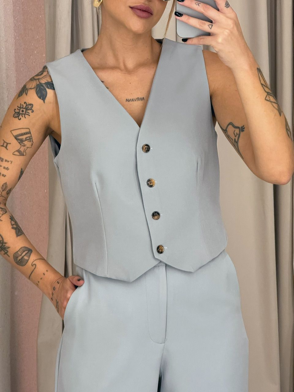 CONJUNTO VIRGÍNIA Calça Cinza