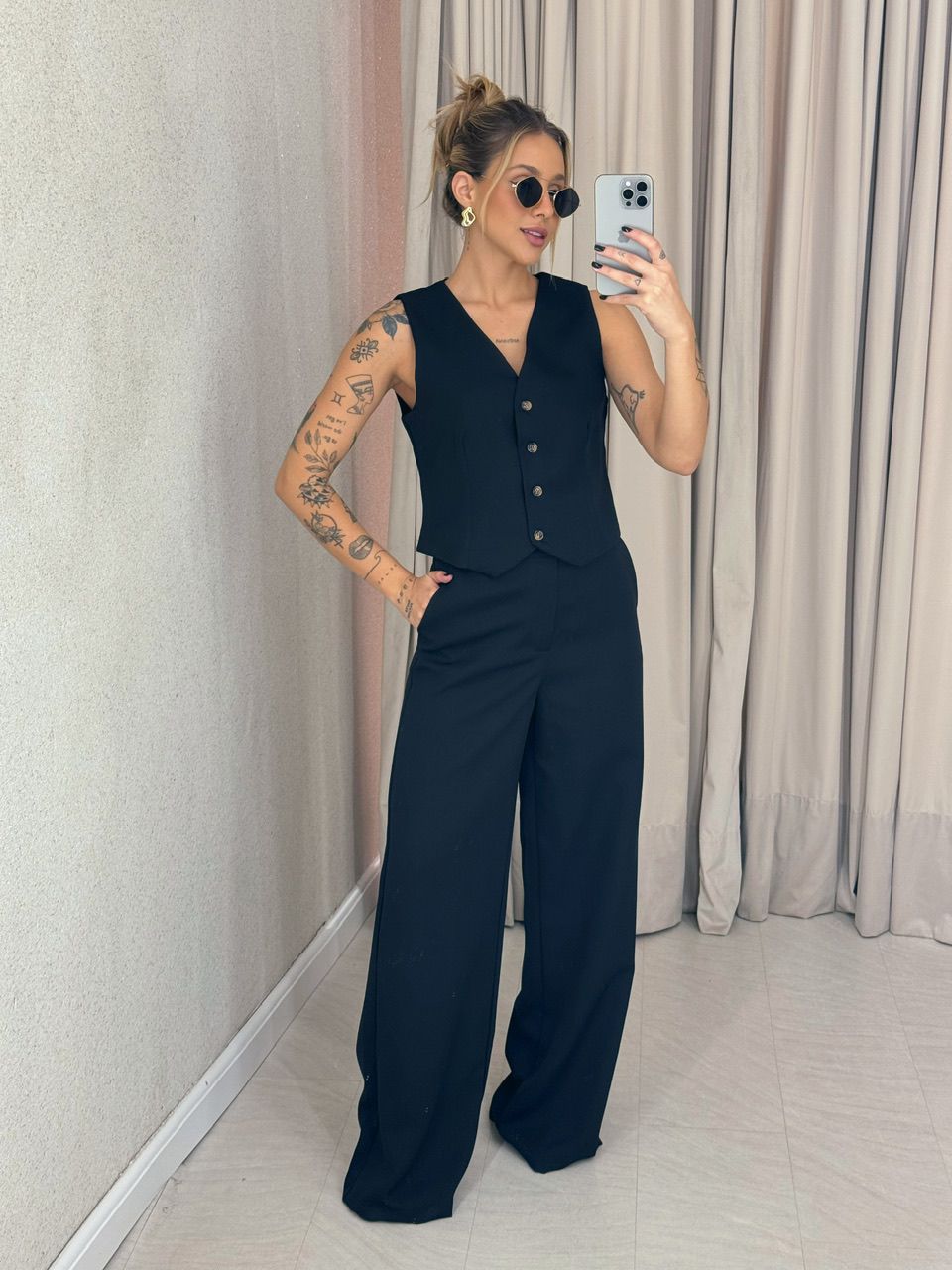 CONJUNTO VIRGÍNIA Calça preto