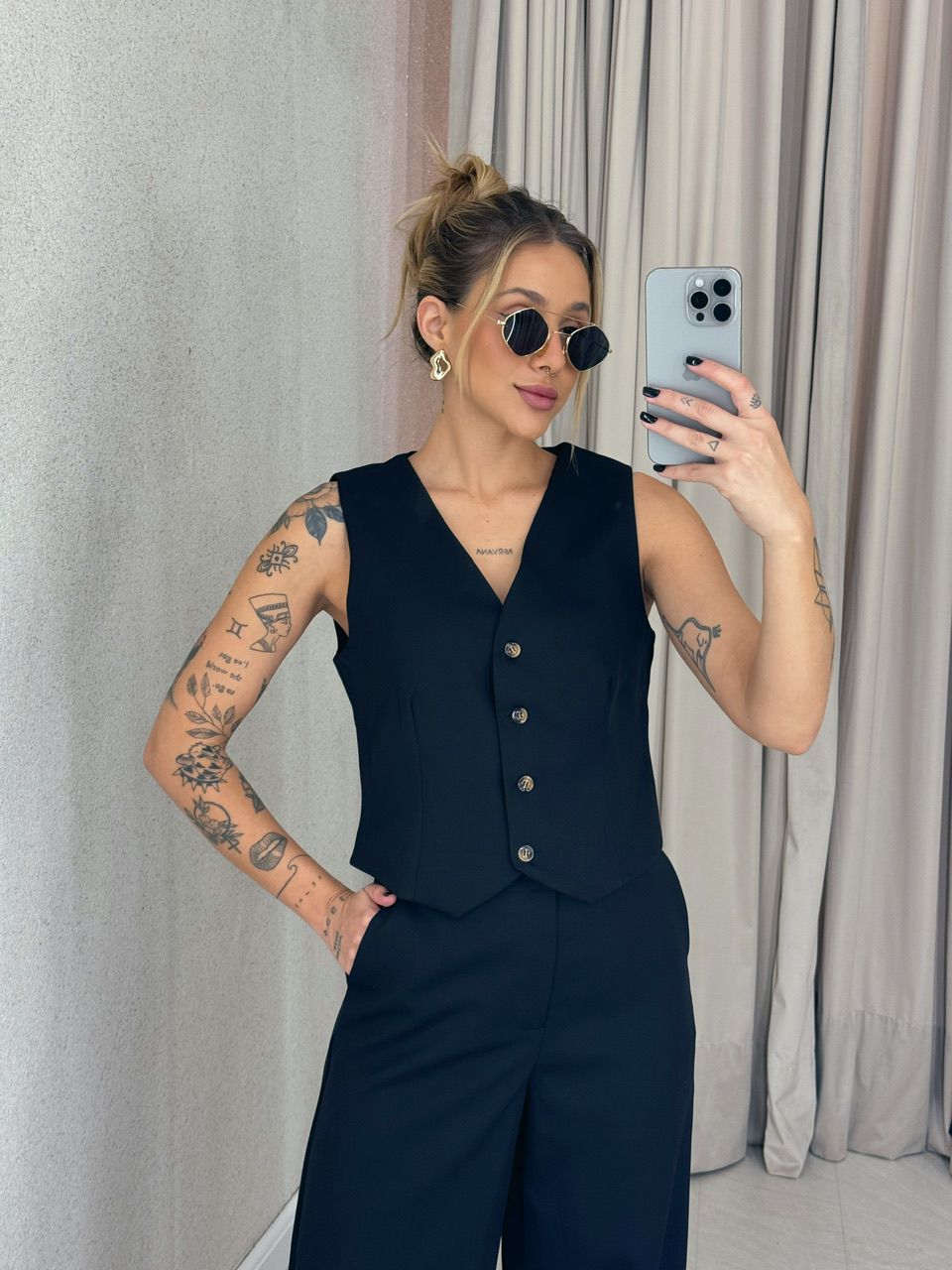 CONJUNTO VIRGÍNIA Calça preto