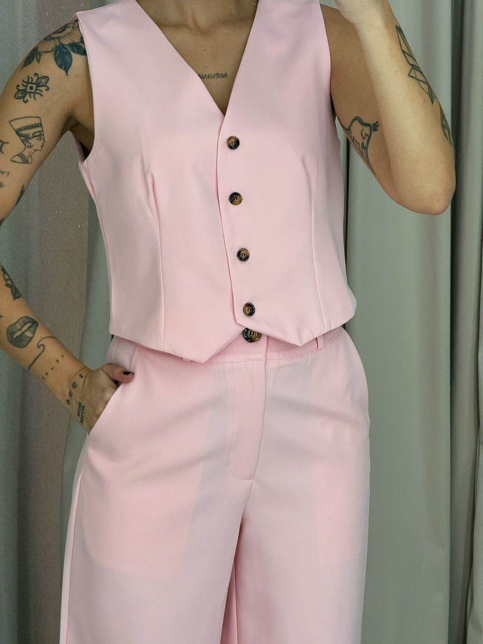 CONJUNTO VIRGÍNIA Calça Rosa