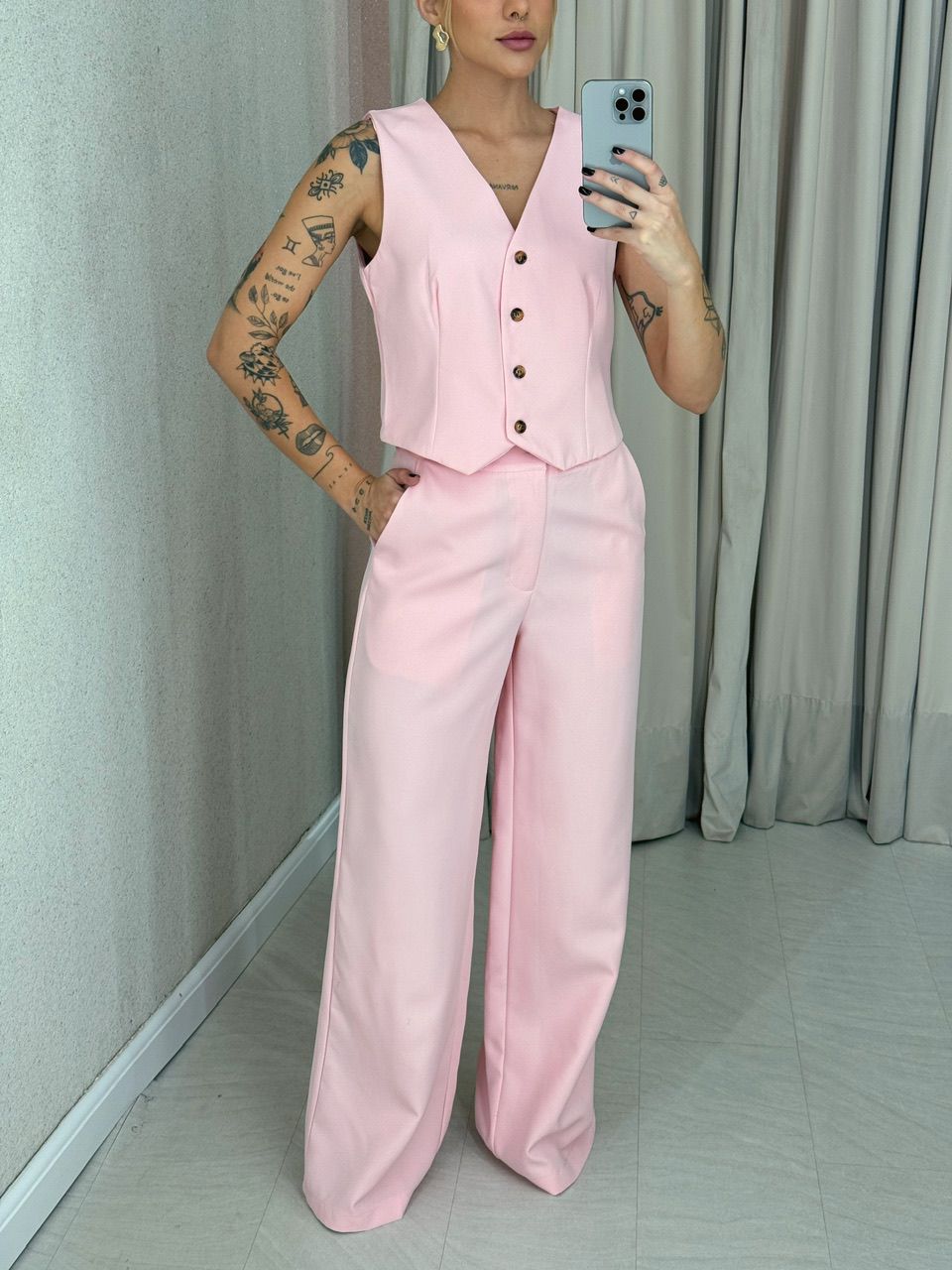 CONJUNTO VIRGÍNIA Calça Rosa