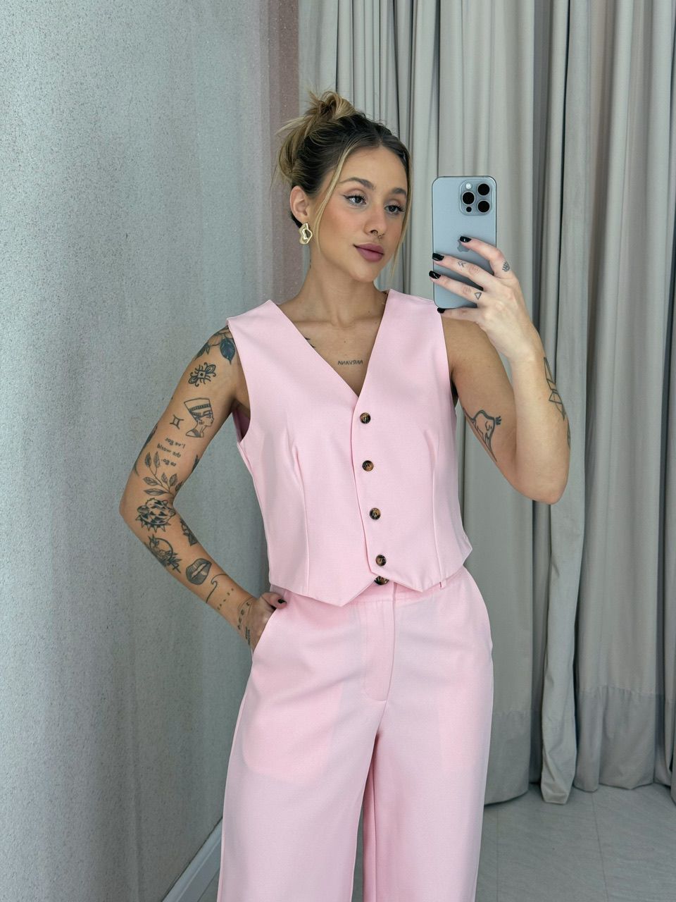 CONJUNTO VIRGÍNIA Calça Rosa