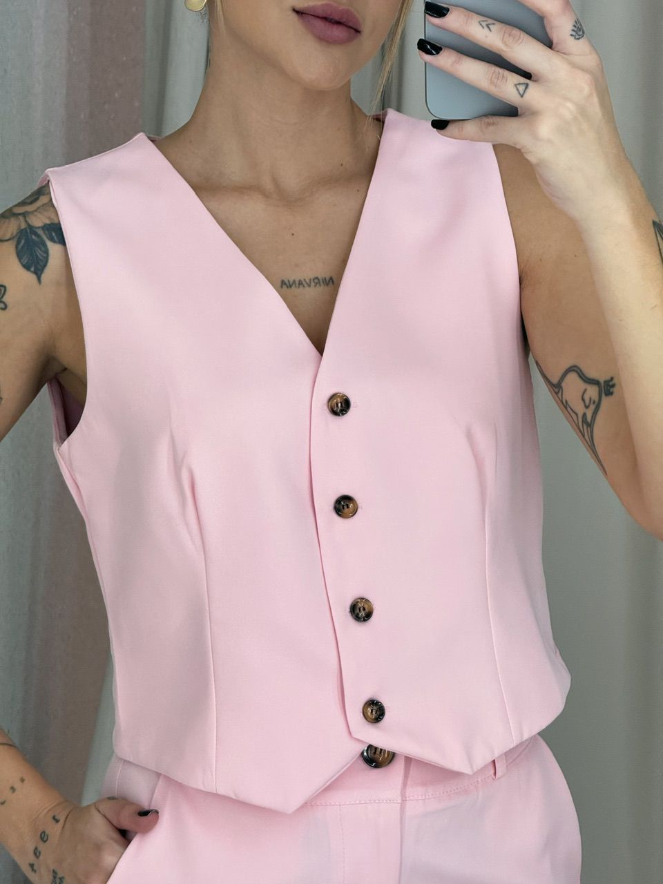 CONJUNTO VIRGÍNIA Calça Rosa
