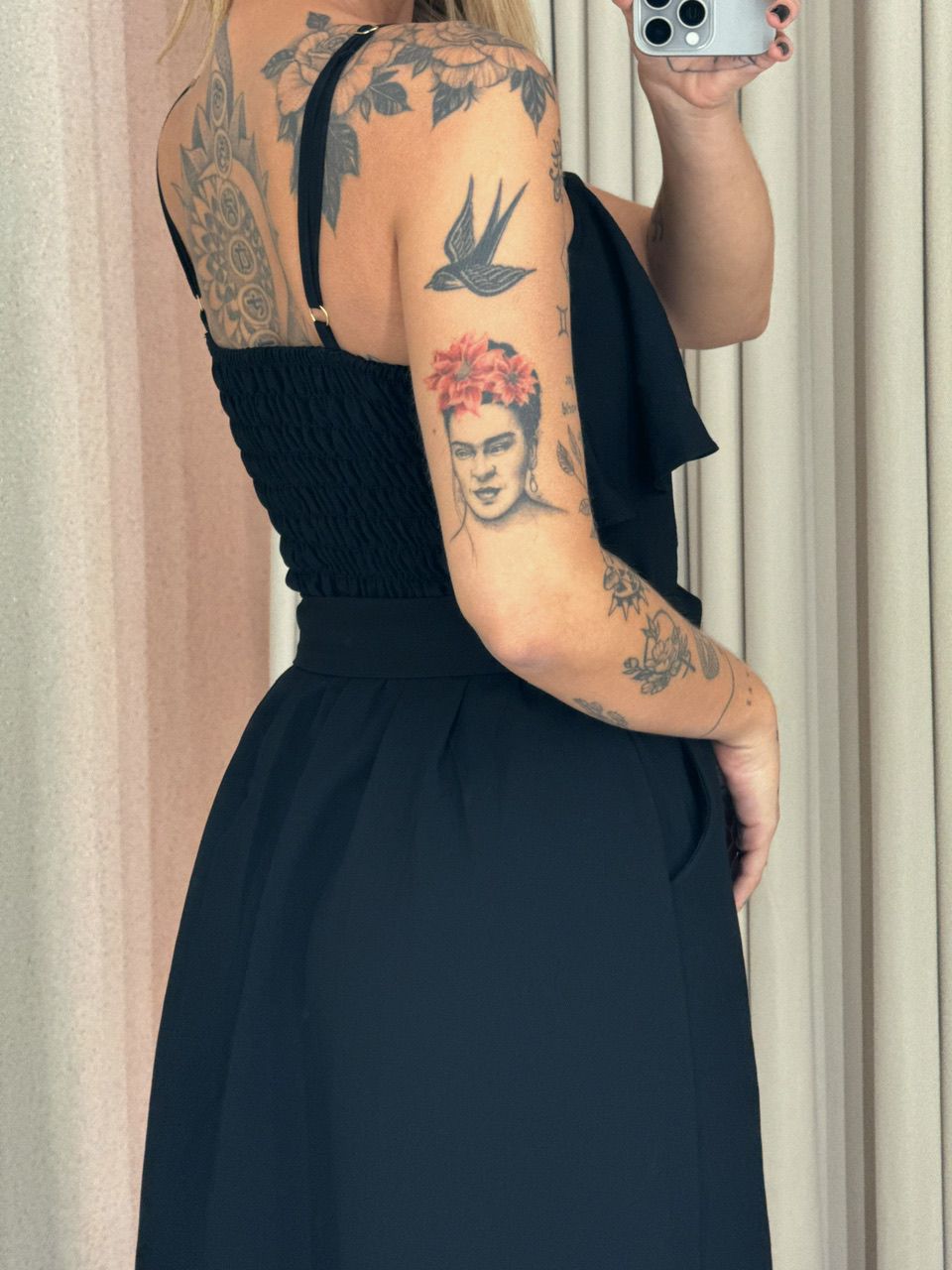 VESTIDO THAIS ALÇA FAIXA PRETO