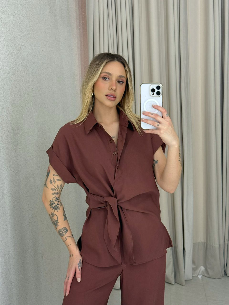 CONJUNTO BERENICE Calça Marrom