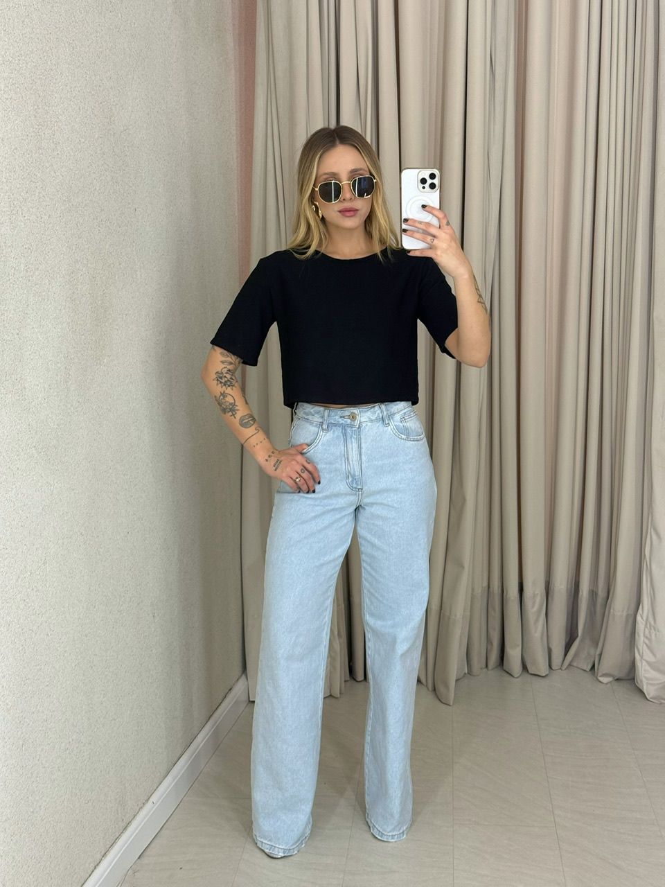 CROPPED VITÓRIA BASIC PRETO