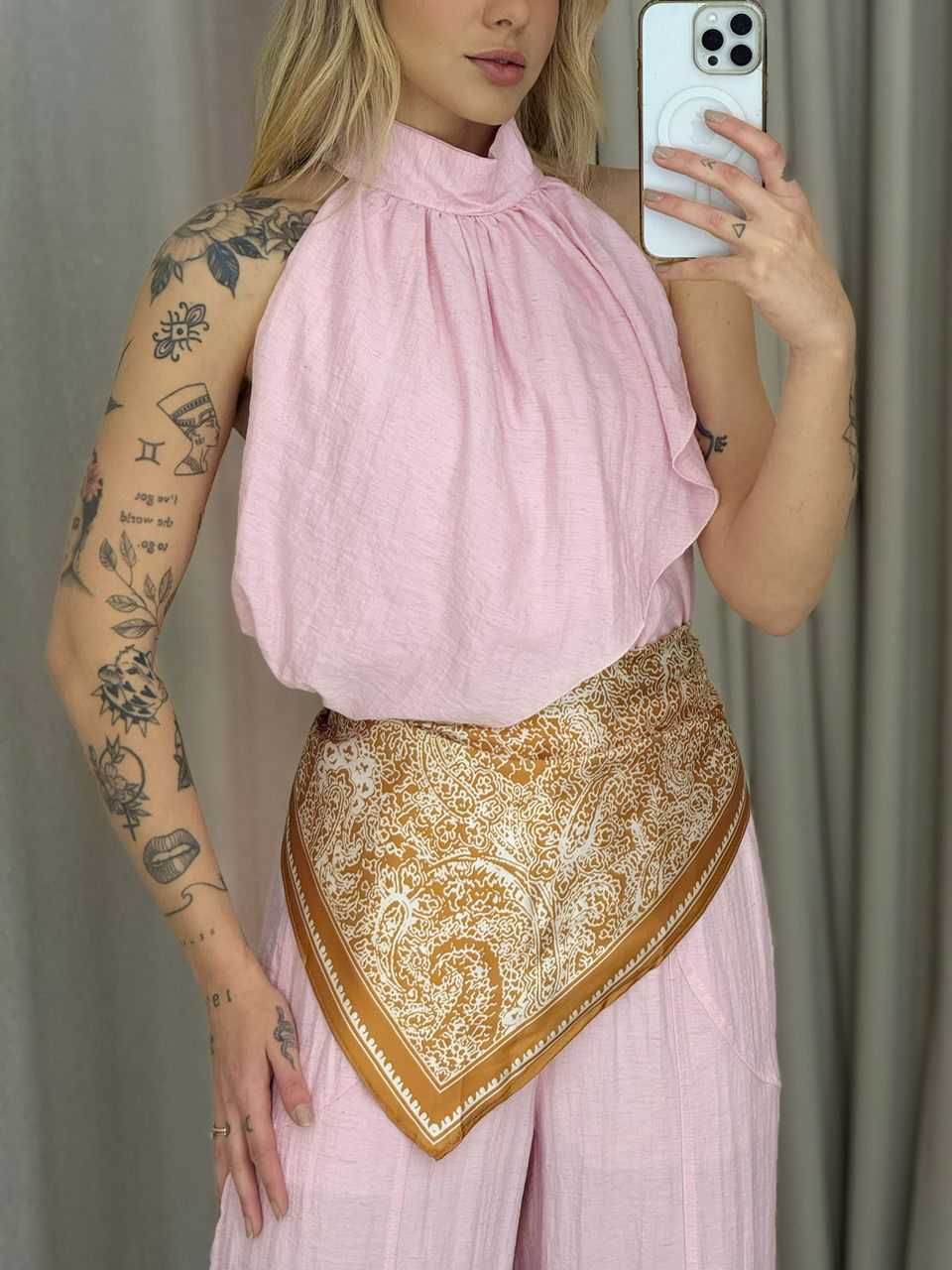 MACACÃO MOANA LENÇO BABY PINK