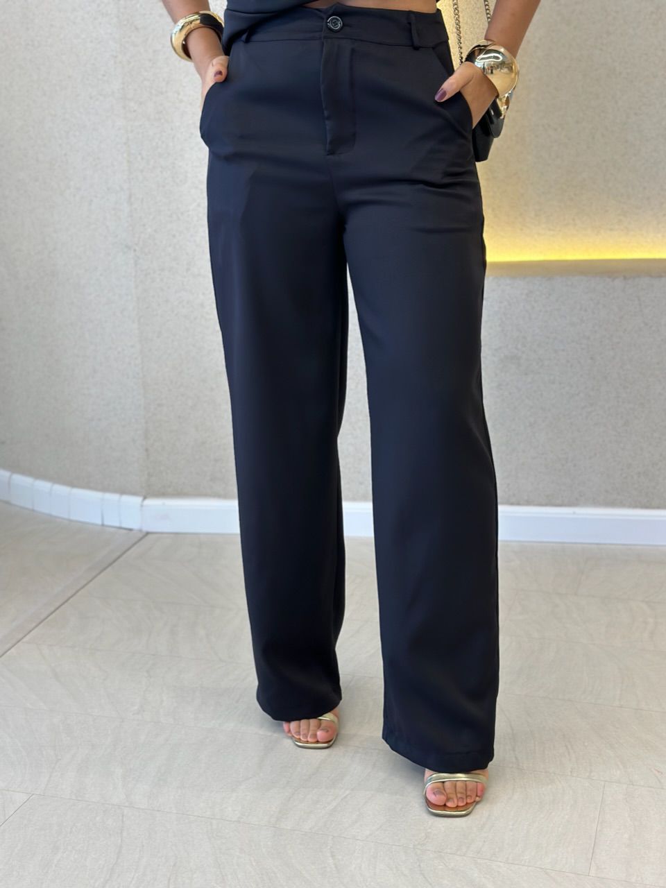 CONJUNTO MORIELY BLUSA CALÇA PRETO