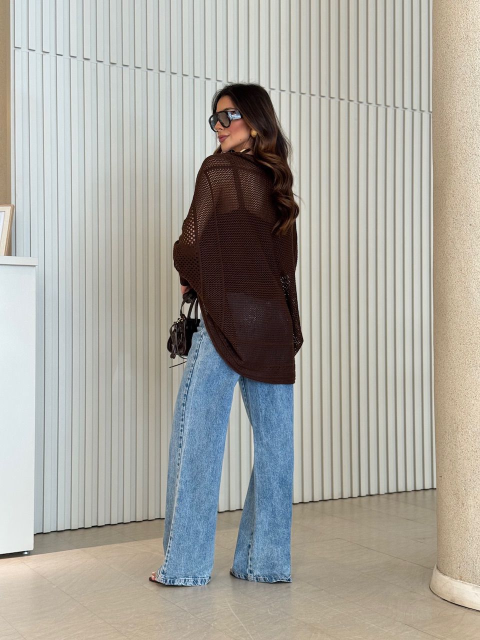 CONJUNTO TUANY TRICOT MARROM