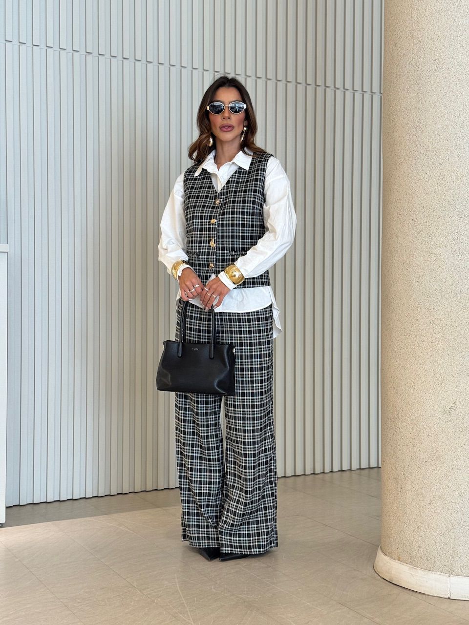 CONJUNTO YASMIN XADREZ PRETO