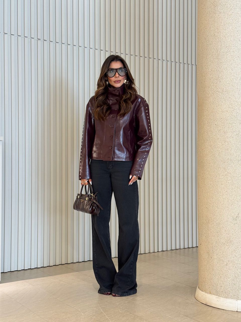 JAQUETA JANE BOTÕES VINHO