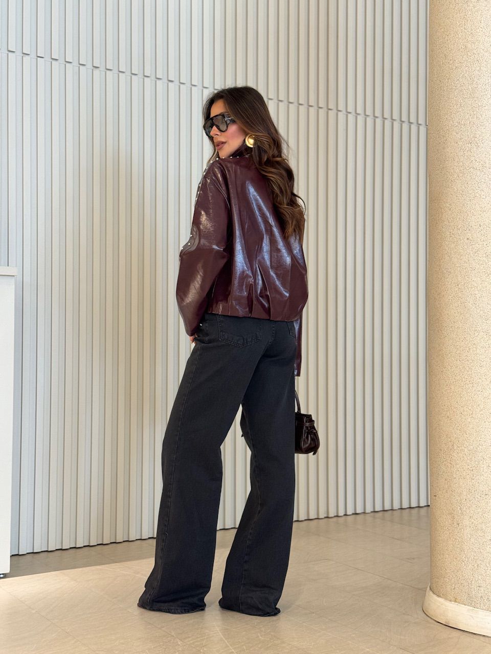 JAQUETA JANE BOTÕES VINHO