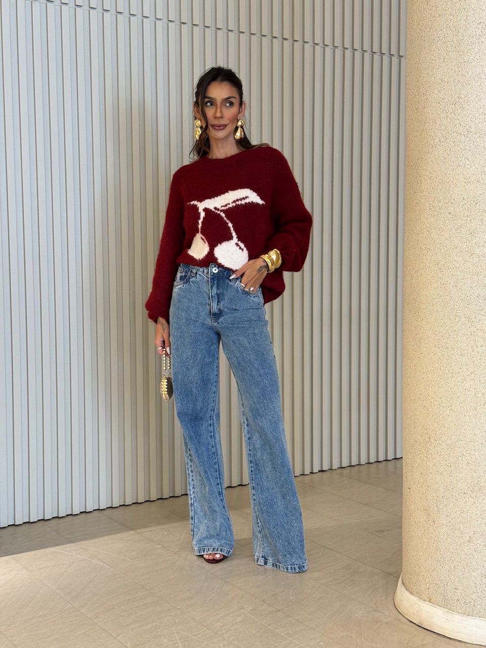 MOLETOM MAVIE CEREJA VINHO