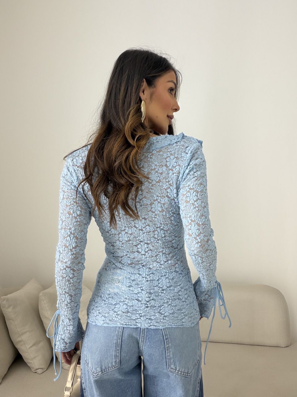 BLUSA CHARLOTTE RENDA AZUL