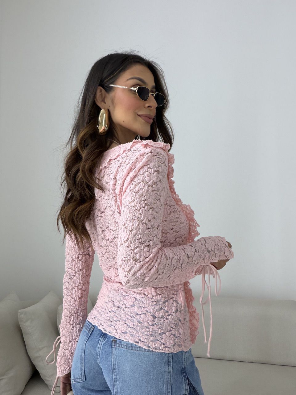 BLUSA CHARLOTTE RENDA ROSA