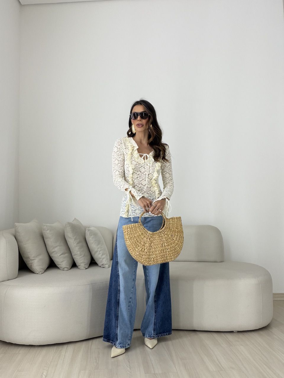 BLUSA CHARLOTTE RENDA YELLOW BUTTER