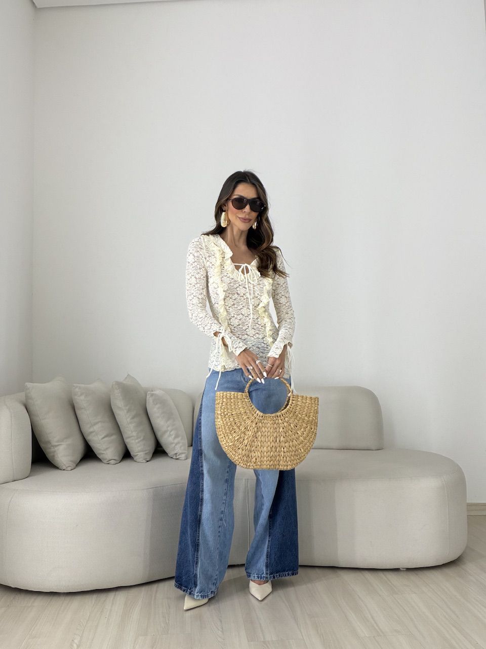 BLUSA CHARLOTTE RENDA YELLOW BUTTER