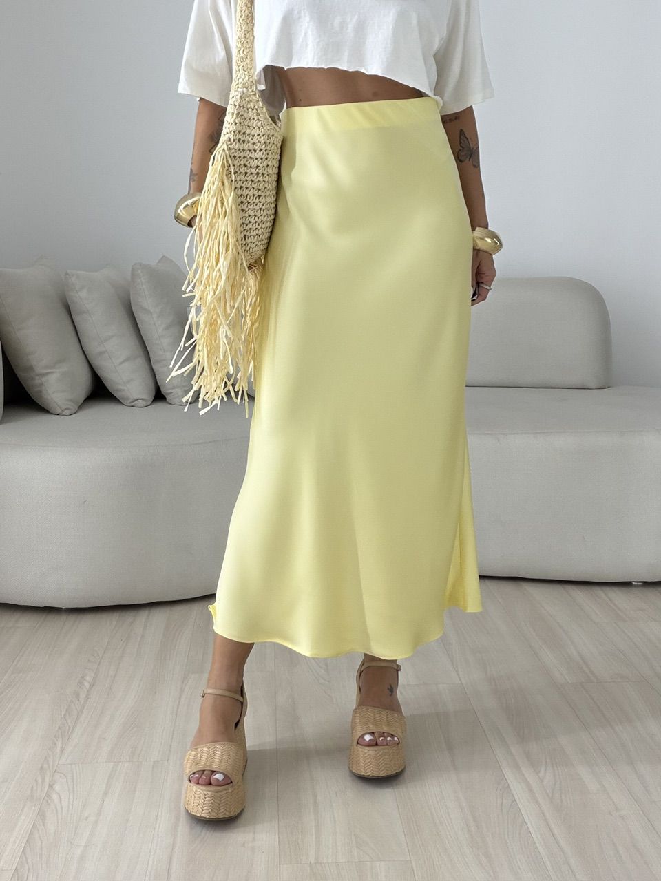 SAIA NADY ACETINADA AMARELO - 0080570111 - CAROLLA FERRARO