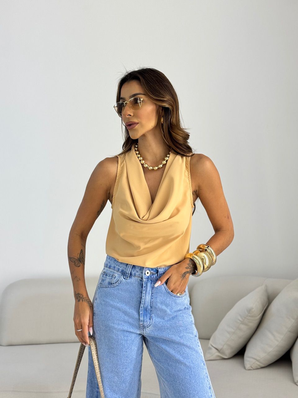 BLUSA RITA DECOTE NUDE