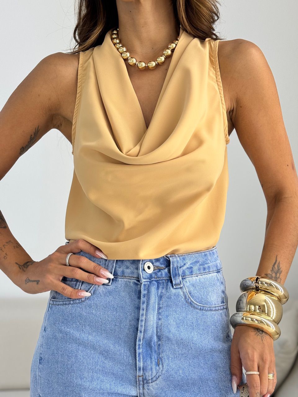 BLUSA RITA DECOTE NUDE
