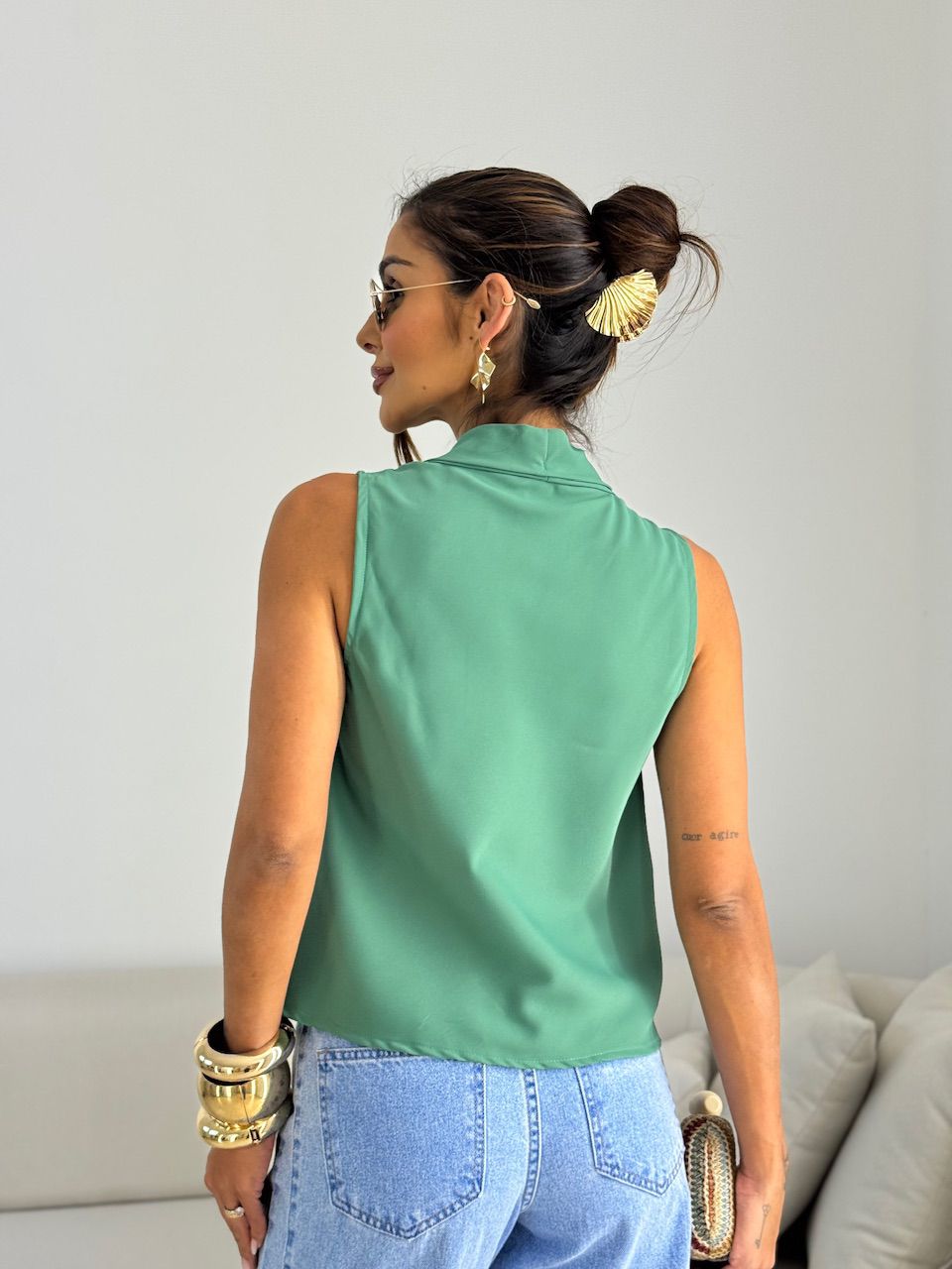 BLUSA RITA DECOTE VERDE