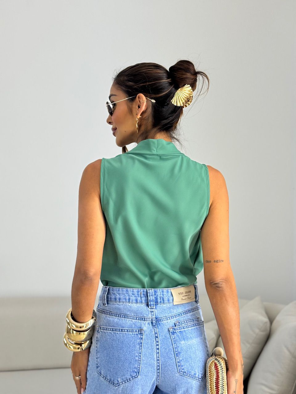 BLUSA RITA DECOTE VERDE