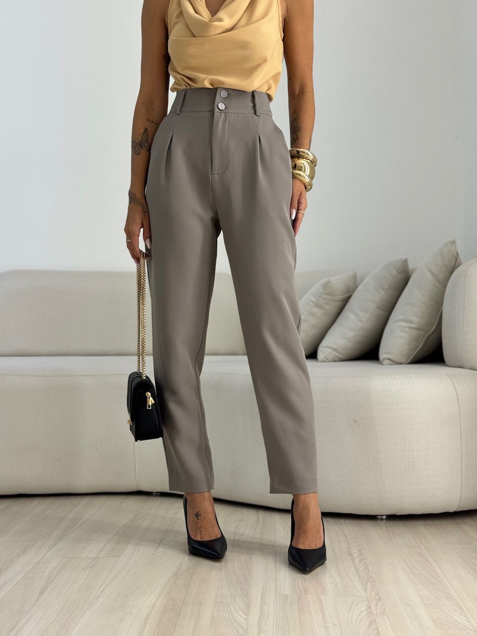 CALÇA ADA CENOURA CAQUI
