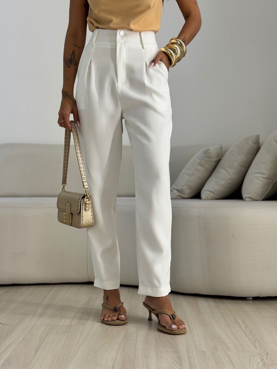 CALÇA ADA CENOURA OFF - 0069950326 - CAROLLA FERRARO