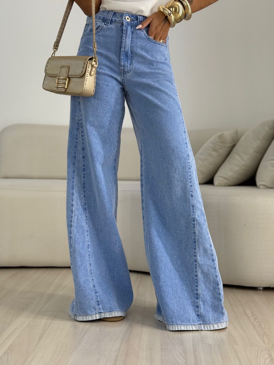 CALÇA ALESSANDRA PANTALONA JEANS - 0070000122 - CAROLLA FERRARO