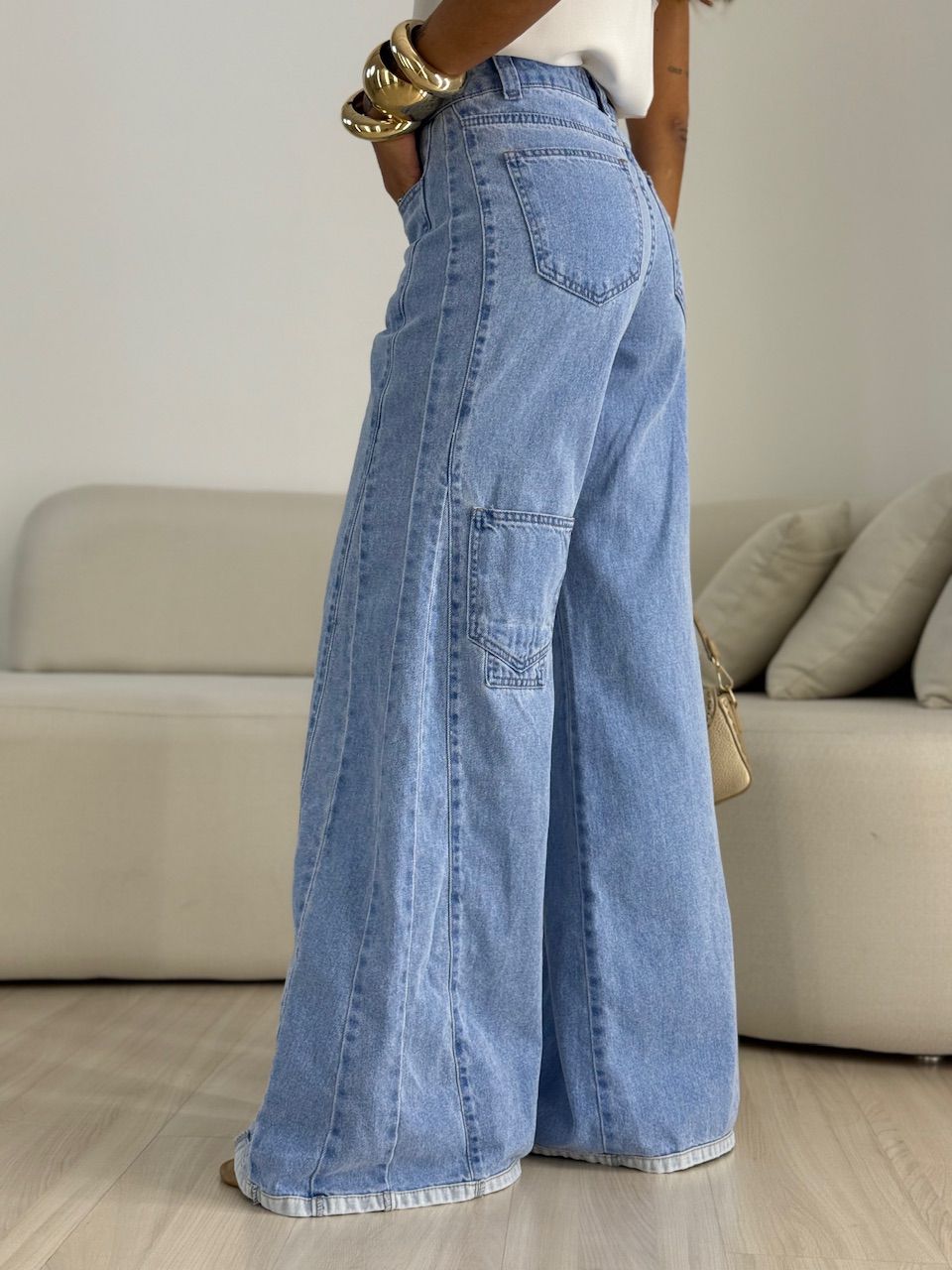 CALÇA ALESSANDRA PANTALONA JEANS