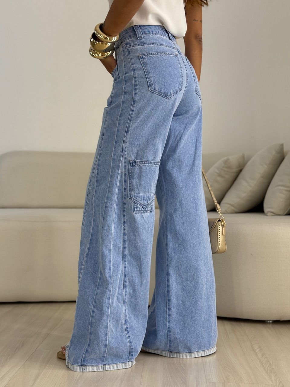 CALÇA ALESSANDRA PANTALONA JEANS