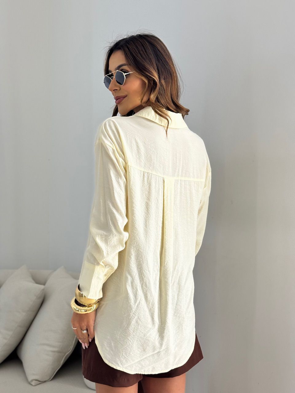 CAMISA FERNANDA OVER AREIA