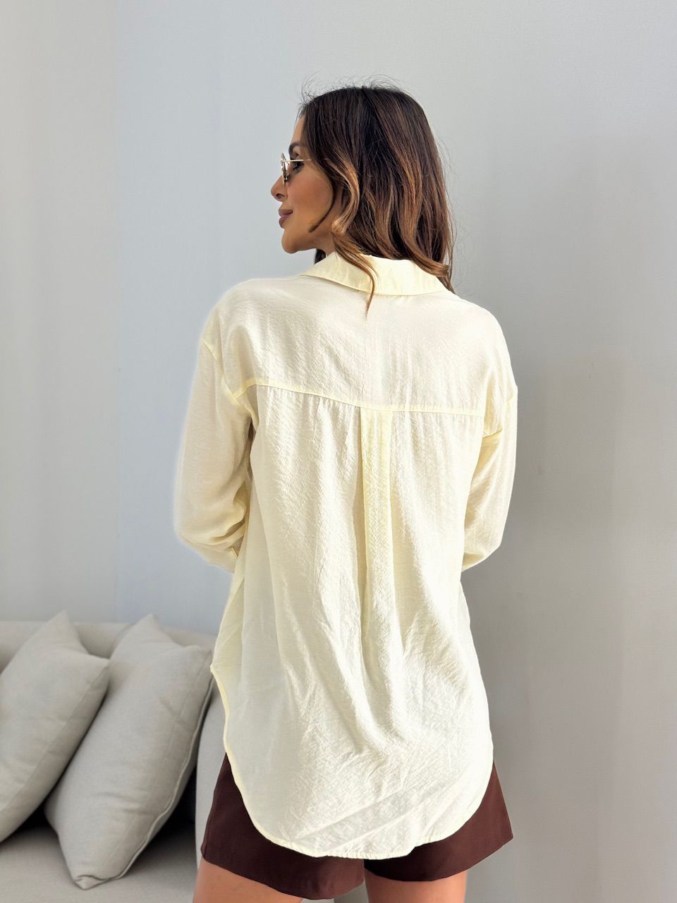 CAMISA FERNANDA OVER AREIA