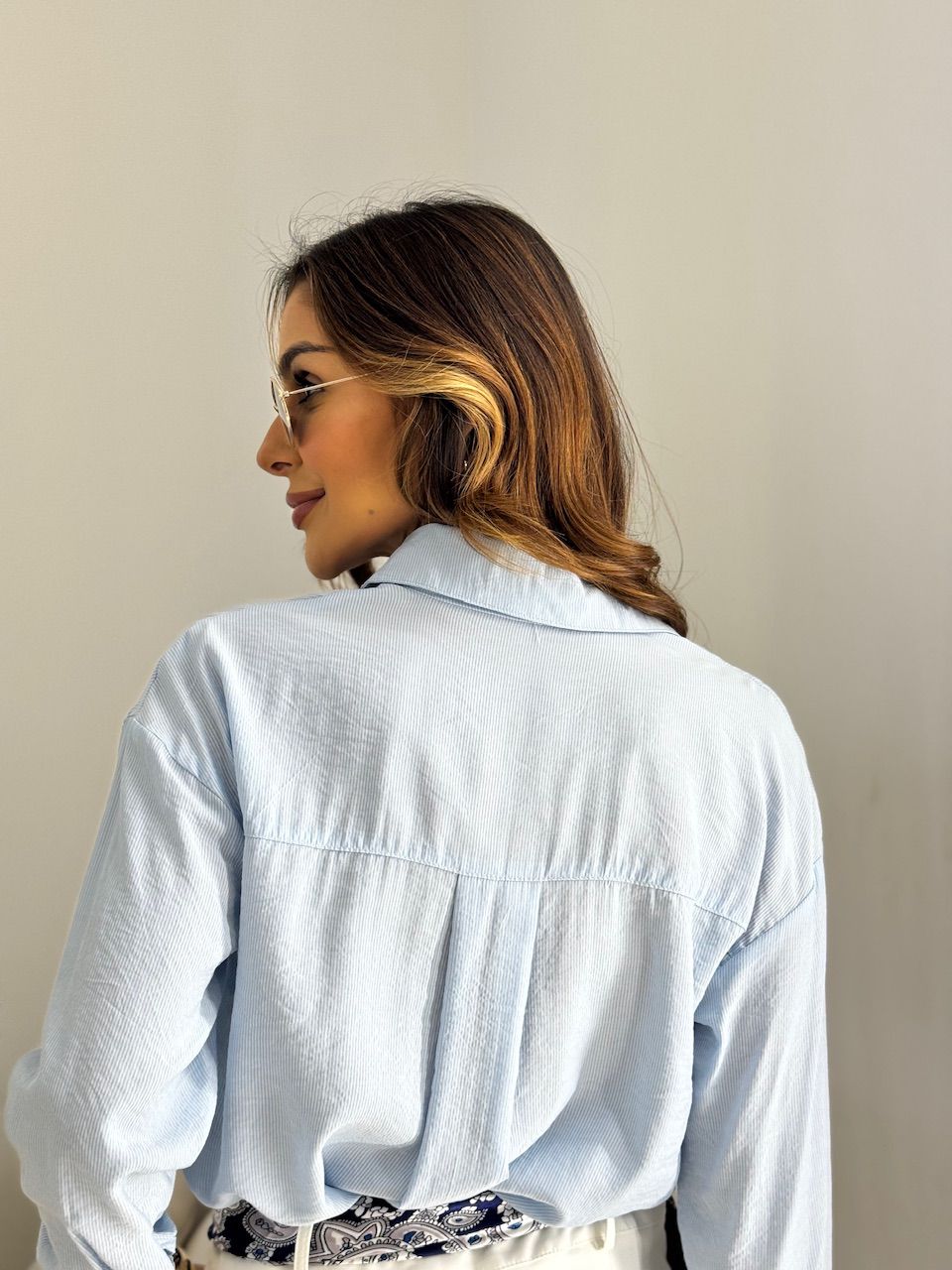 CAMISA FERNANDA OVER AZUL