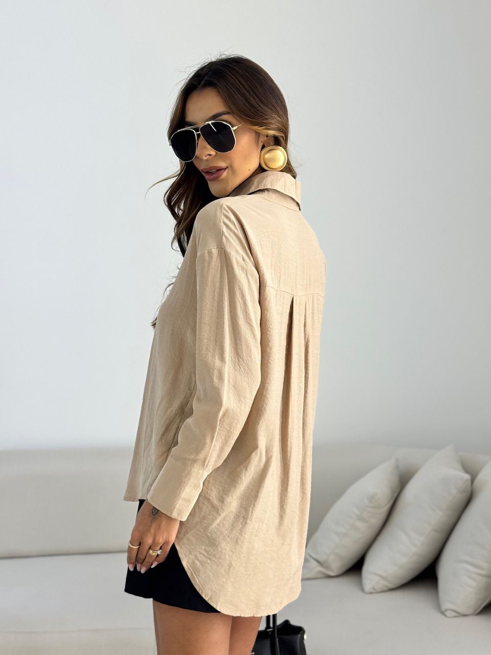 CAMISA FERNANDA OVER NUDE