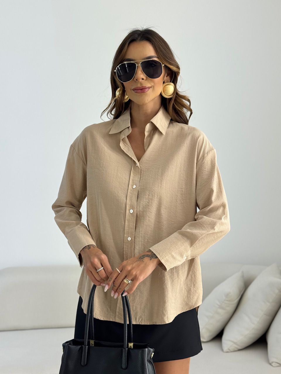 CAMISA FERNANDA OVER NUDE