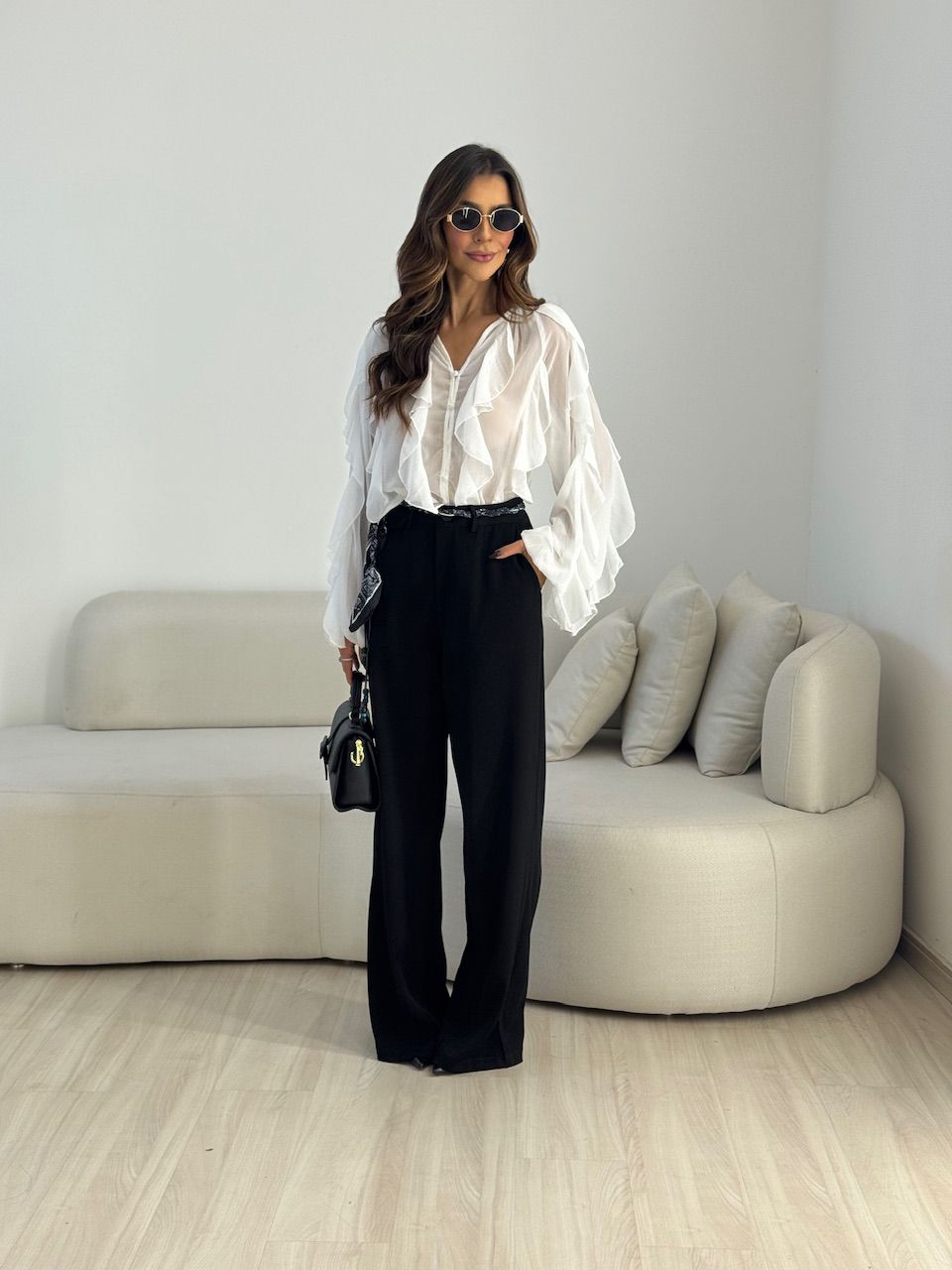 CALÇA MARIA FLOR LENÇO PRETA