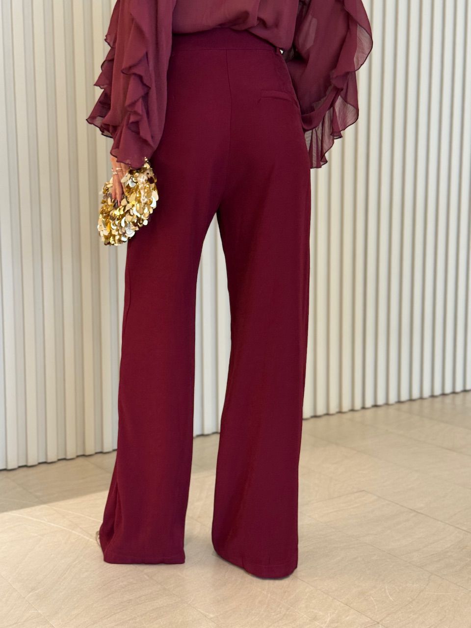 CALÇA MARIA FLOR LENÇO VINHO