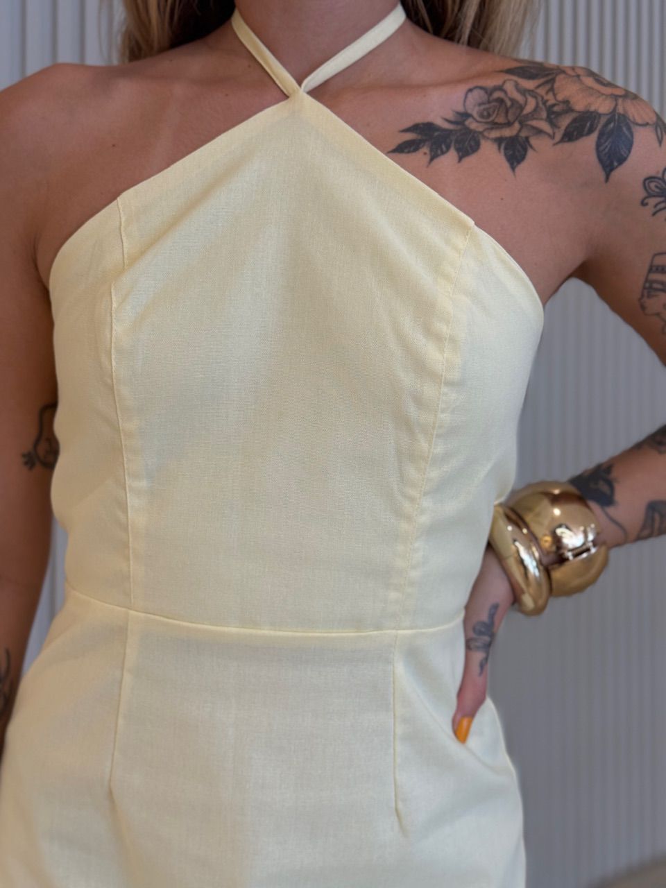 VESTIDO ÉRICA CURTO YELLOW BUTTER