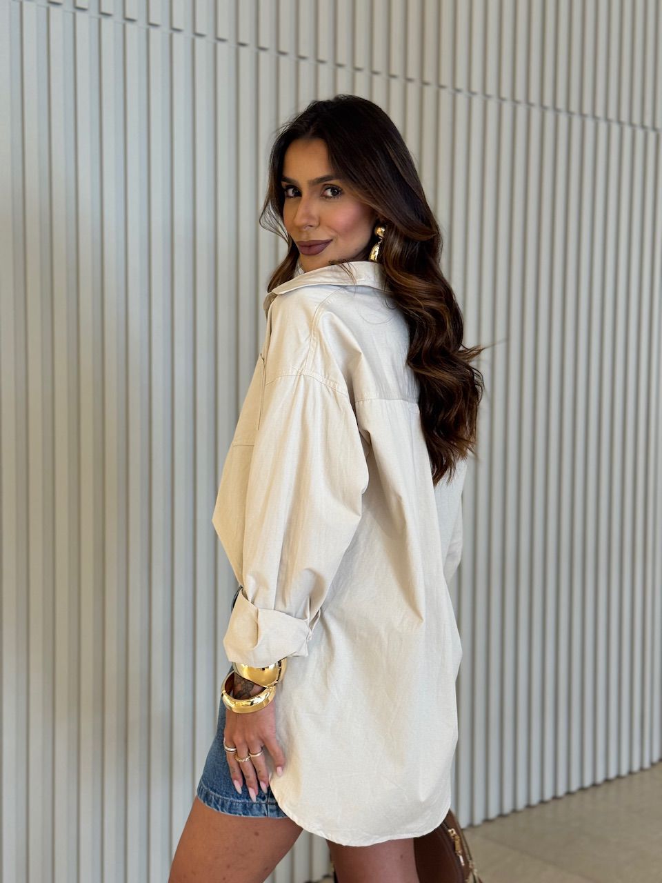 CAMISA SAMIRA OVER AREIA