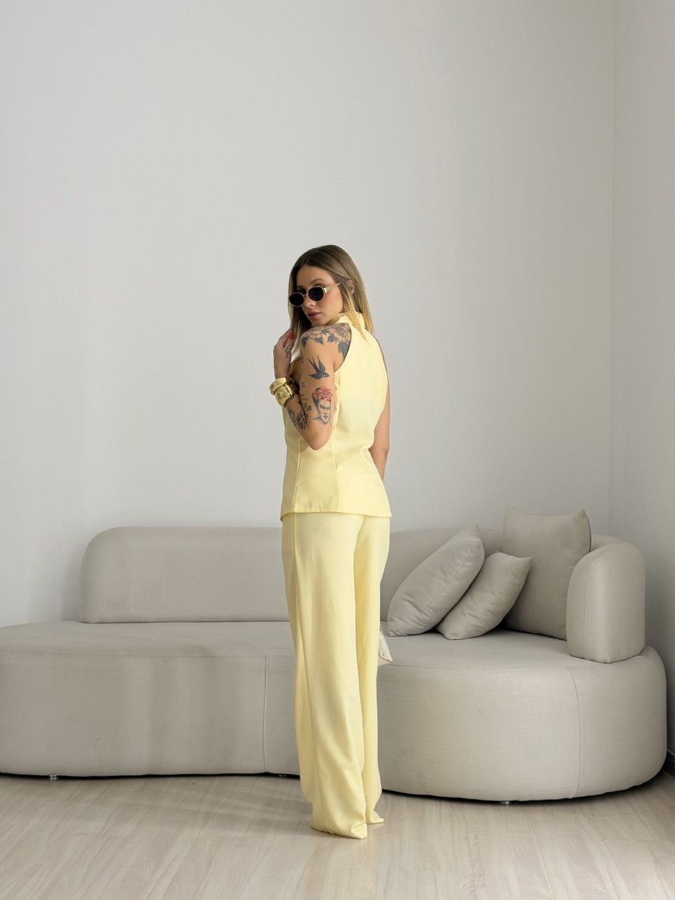 CONJUNTO LÍDIA GOLA AMARELO