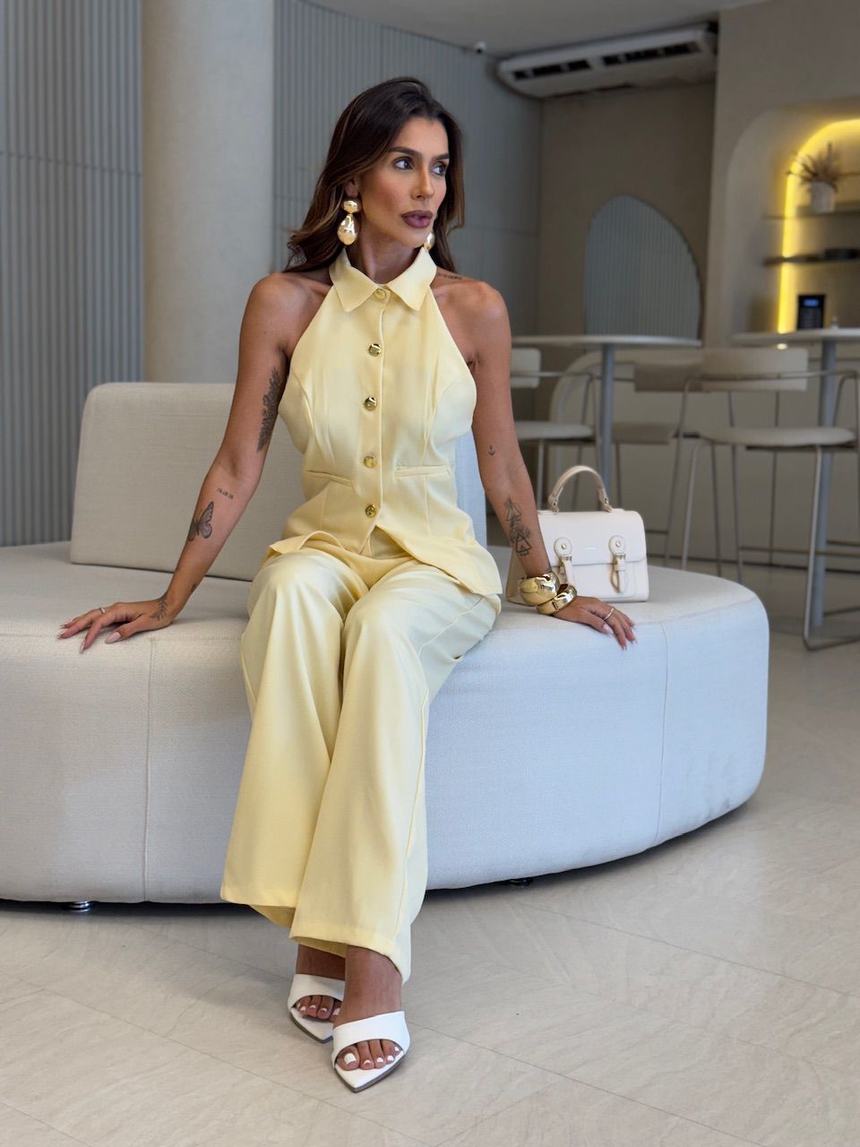 CONJUNTO LÍDIA GOLA AMARELO