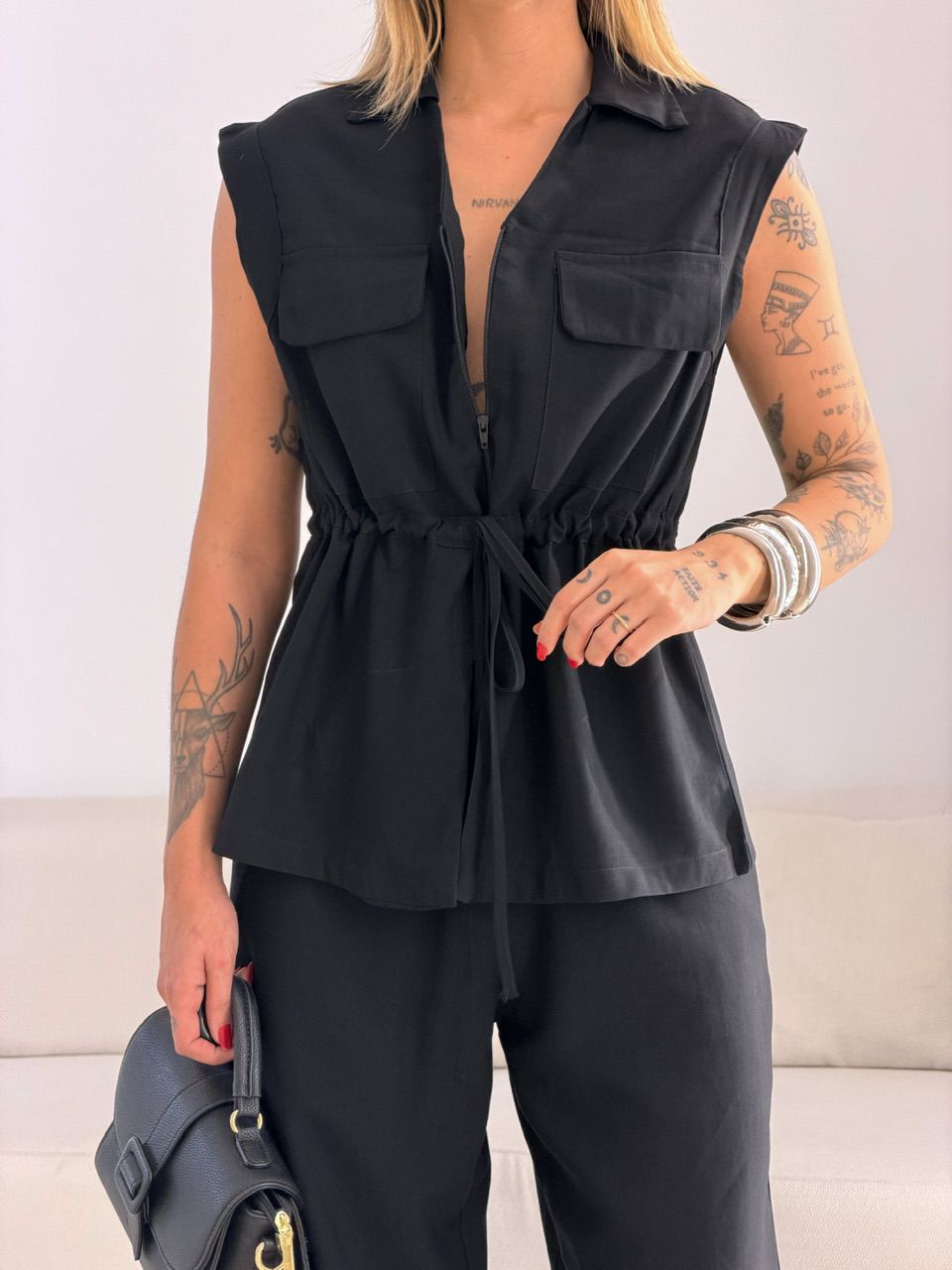 CONJUNTO ANTONELA COLETE CARGO PRETO