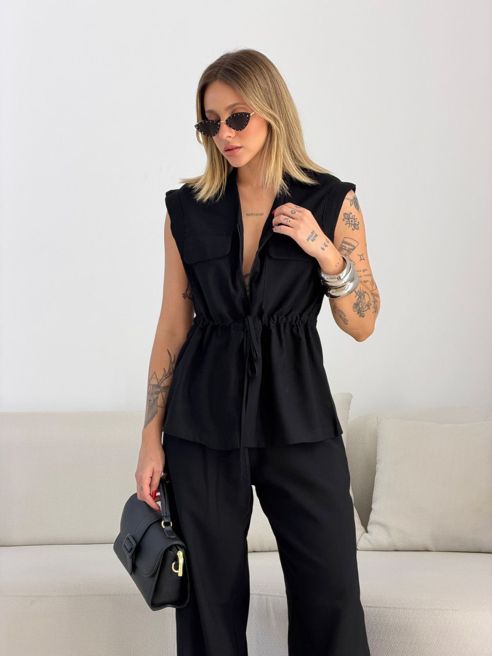 CONJUNTO ANTONELA COLETE CARGO PRETO