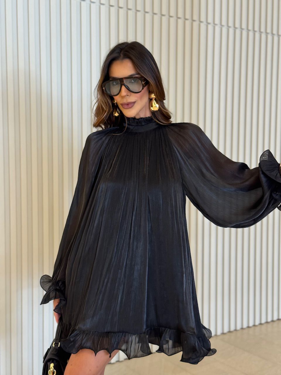 VESTIDO ANTÔNIA CINTO PRETO