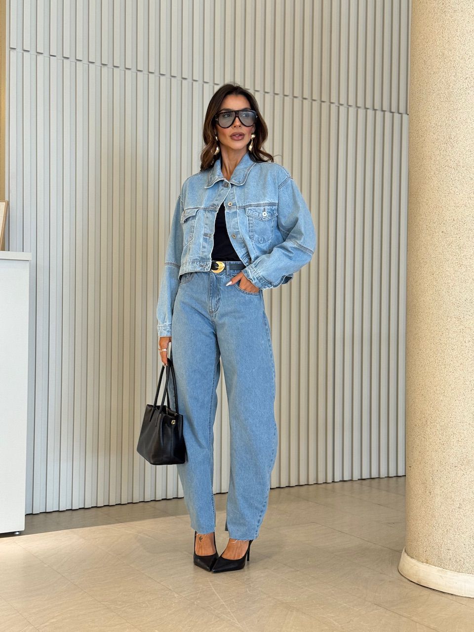 CALÇA VANESSA BALLOON JEANS CLARO